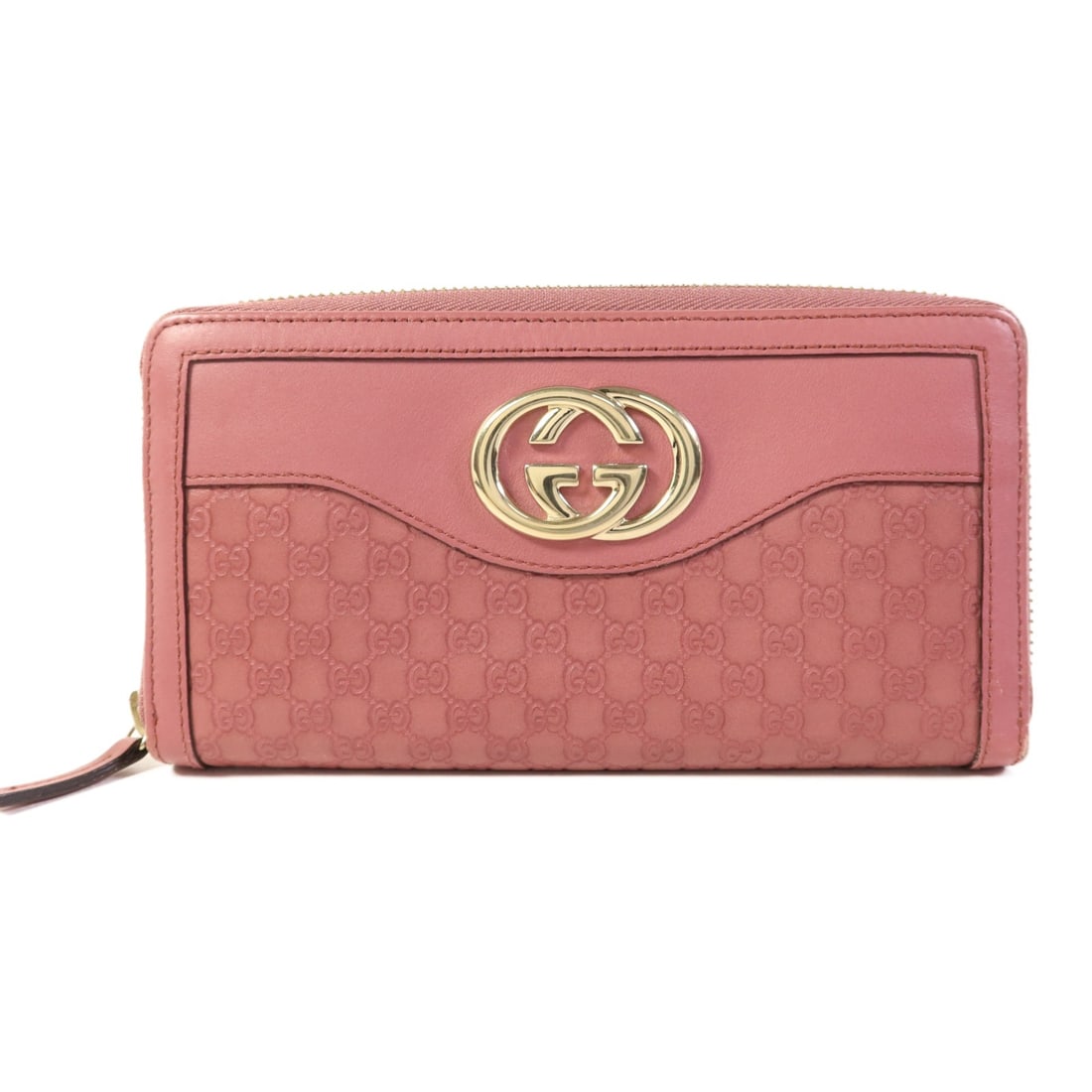 GUCCI Pink Calfskin Leather Long Wallet 308012 GHW (1 of 17)