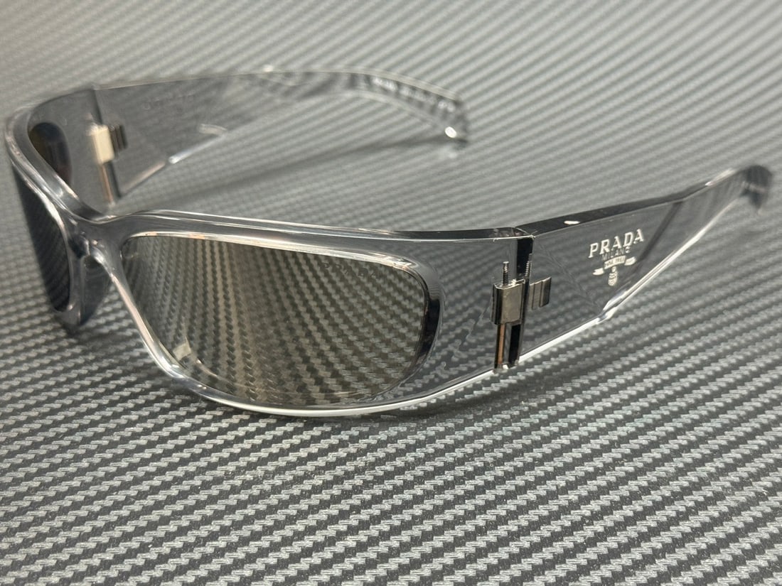 Prada PR A19S 12R2B0 Grey Mirror Silver 60mm Men's Sunglasses with Case (1 of 4)