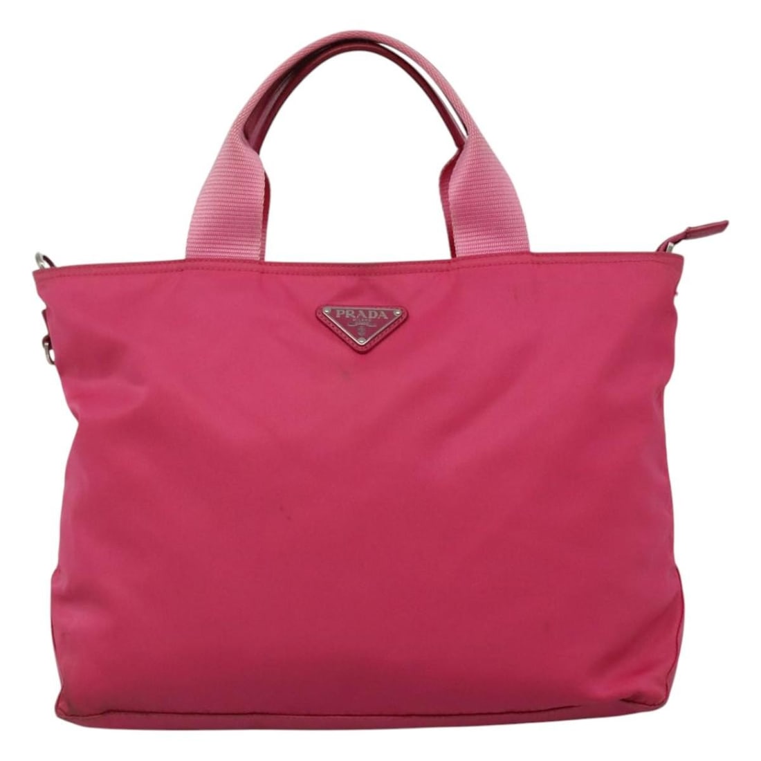 Prada Nylon Convertible Tote Bag Vela Pink 38x25x12cm (1 of 18)