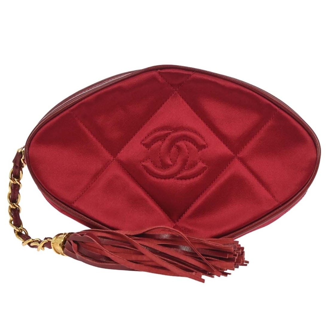 Mini Red Satin Clutch by Chanel for Women (1 of 10)