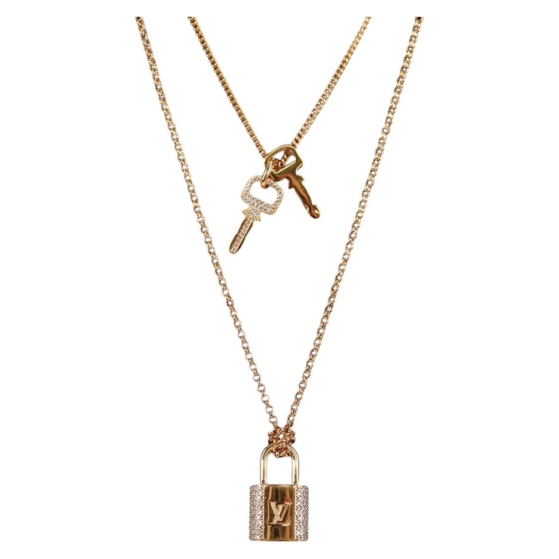 Louis Vuitton LV Padlock Necklace Gold M01593 Authentic Made in Italy (1 of 14)