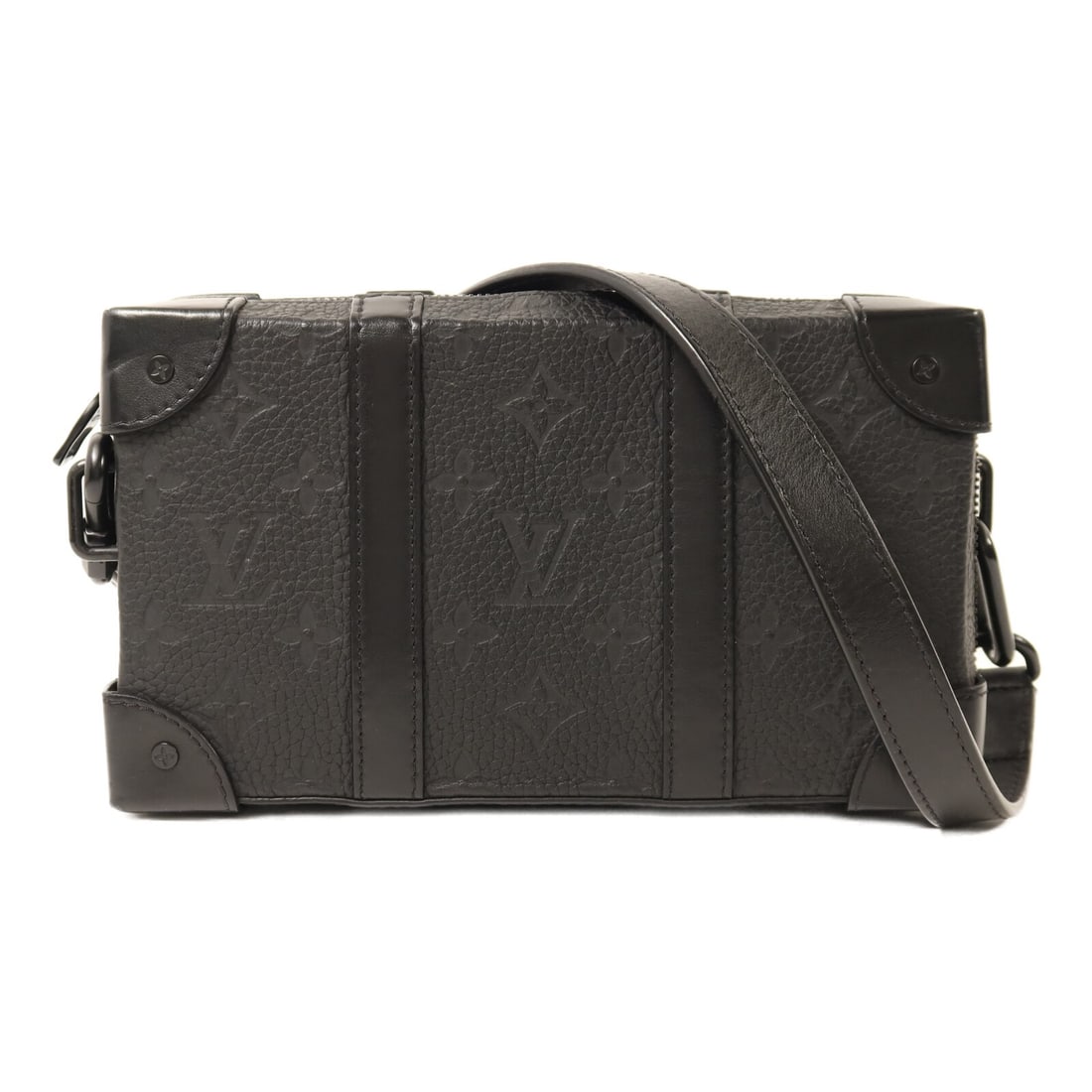 Louis Vuitton Black Monogram Taurillon Soft Trunk Calfskin Shoulder Bag M80224 (1 of 15)