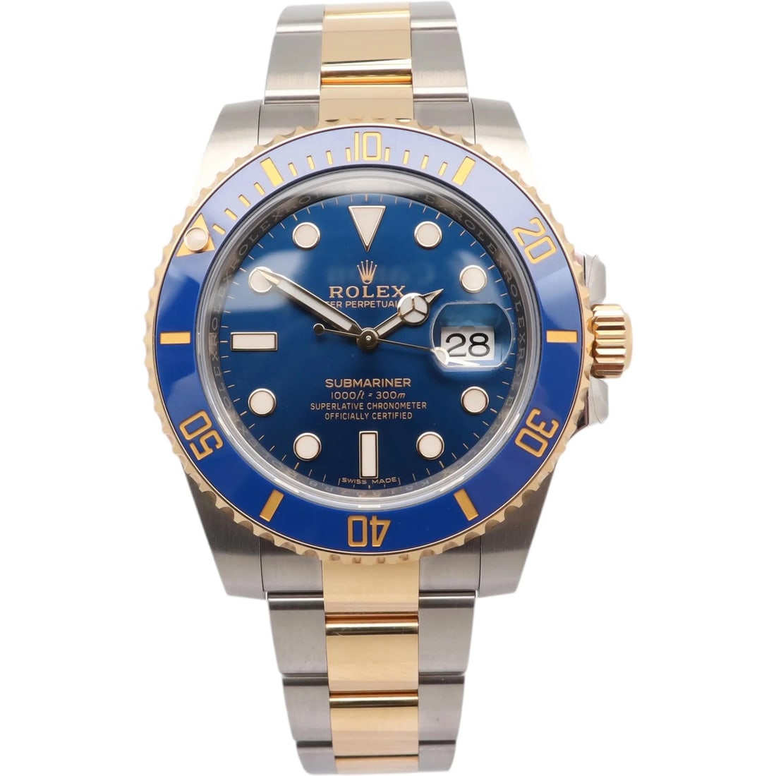 Men's Rolex Submariner 116613LB Blue Dial Two Tone 40mm Automatic Watch with Papers (1 of 5)