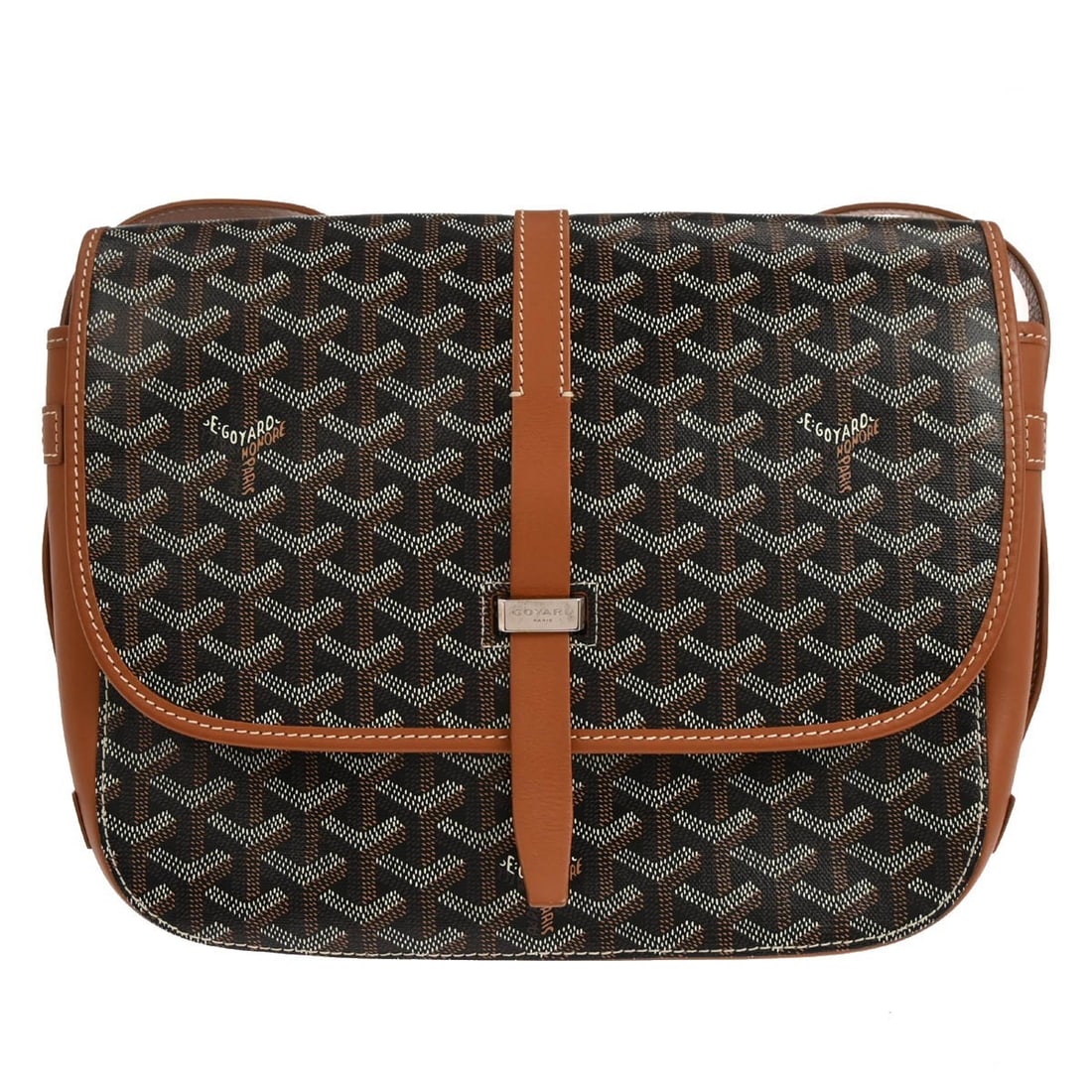 Goyard Belvedere MM Black Medium Coated Canvas Shoulder Bag (1 of 10)