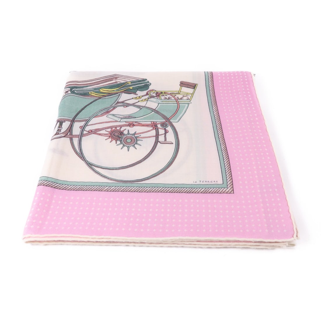 HERMES Pink Cashmere Silk Scarf 140x140 France (1 of 14)