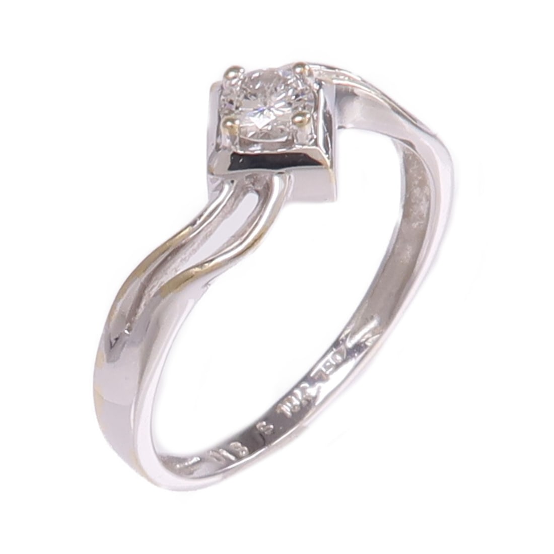 Diamond Ring in 18K White Gold Size 5.75 for Women (1 of 10)