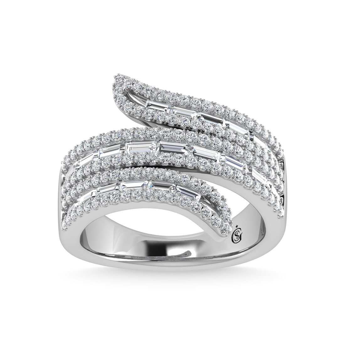 14K White Gold Diamond 1 1/4 Ct.Tw. Fashion Ring (1 of 4)