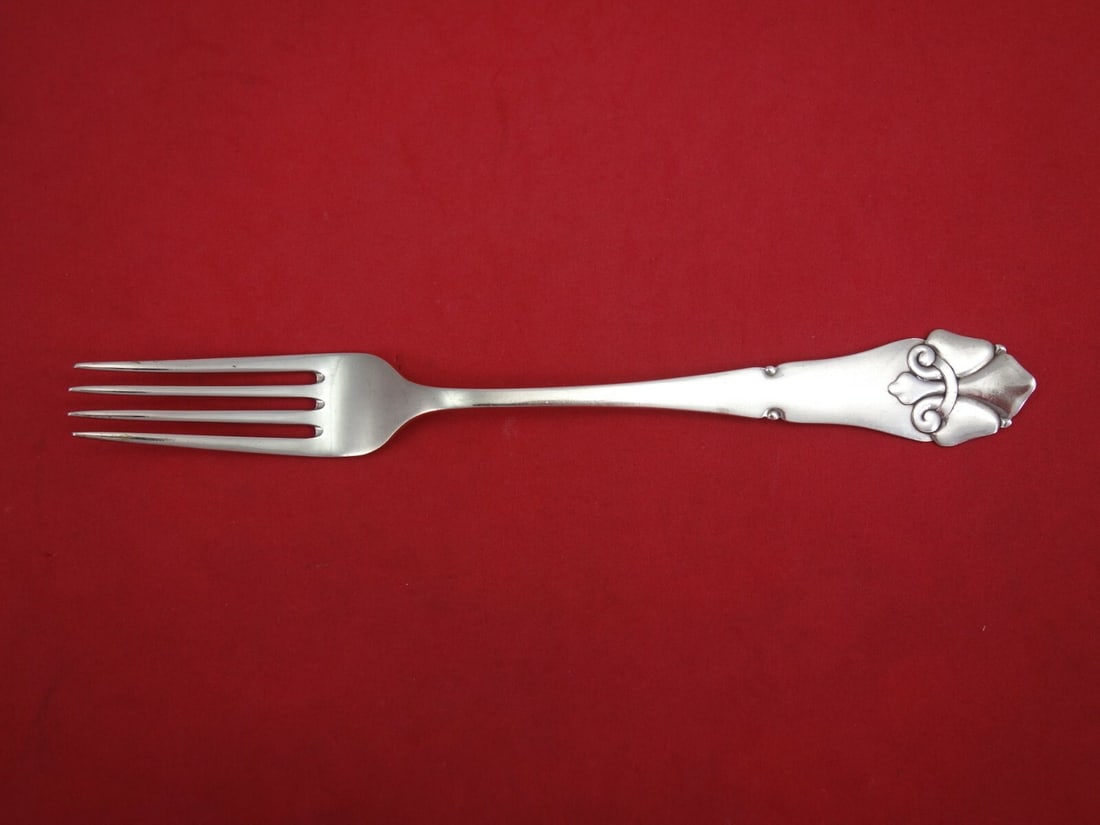 Orla Vagn Mogensen French Lily Sterling Silver Dinner Fork 8.25in: Orla Vagn Mogensen French Lily Sterling Silver Dinner Fork 8.25in This exquisite dinner fork from the French Lily pattern by Orla Vagn Mogensen is crafted from high-quality sterling silver, ensuring b