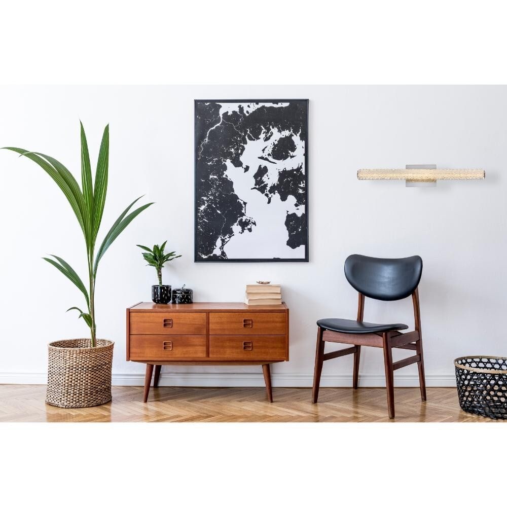 Bowen 30-Inch LED Chrome Crystal Wall Sconce Modern Vanity Light Fixture (1 of 10)