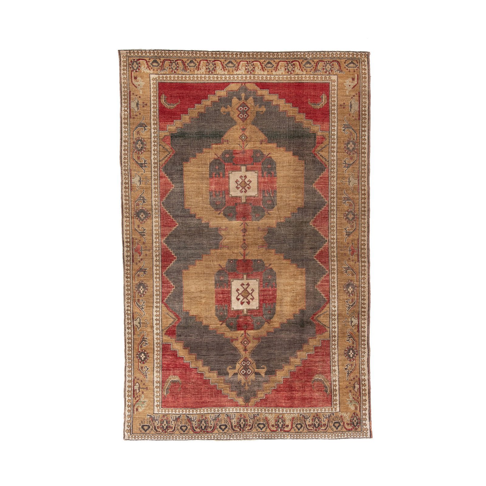 Authentic Handmade Anatolia Wool Carpet 68.9 x 105.9 Inches (1 of 8)