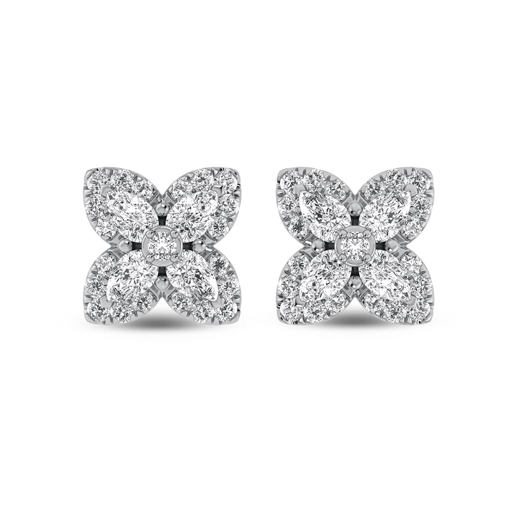 14K White Gold Diamond 1 1/6 Ct.Tw. Fashion Earrings: 14K White Gold Diamond 1 1/6 Ct.Tw. Fashion Earrings 14k White Gold Stone Color: G-h Stone Clarity: Si1 PLEASE NOTE: Framed, Large, or heavy items do not have shipping costs included. The exact shippi