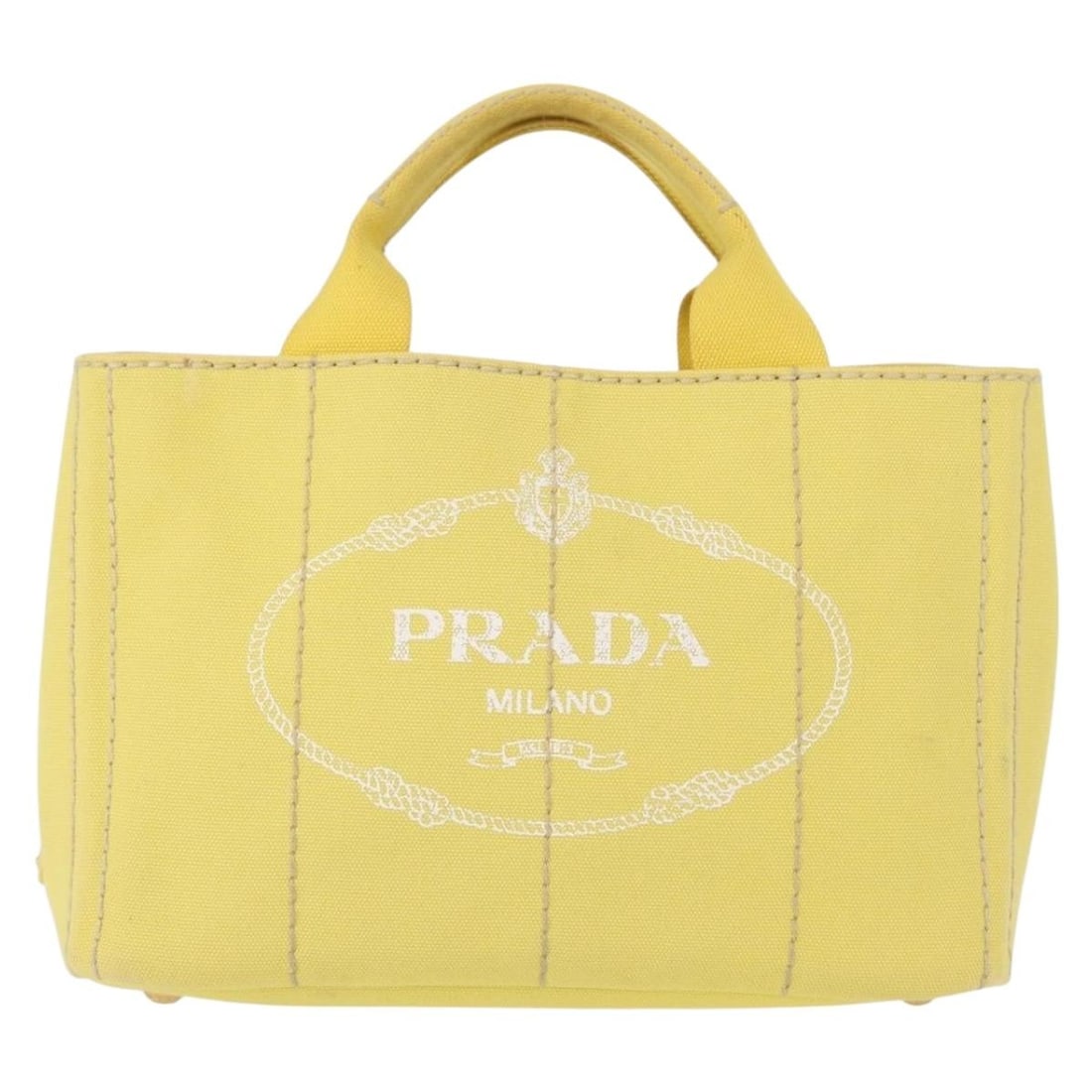 Prada Canapa Canvas Convertible Tote Gold Bag 27cm (1 of 18)