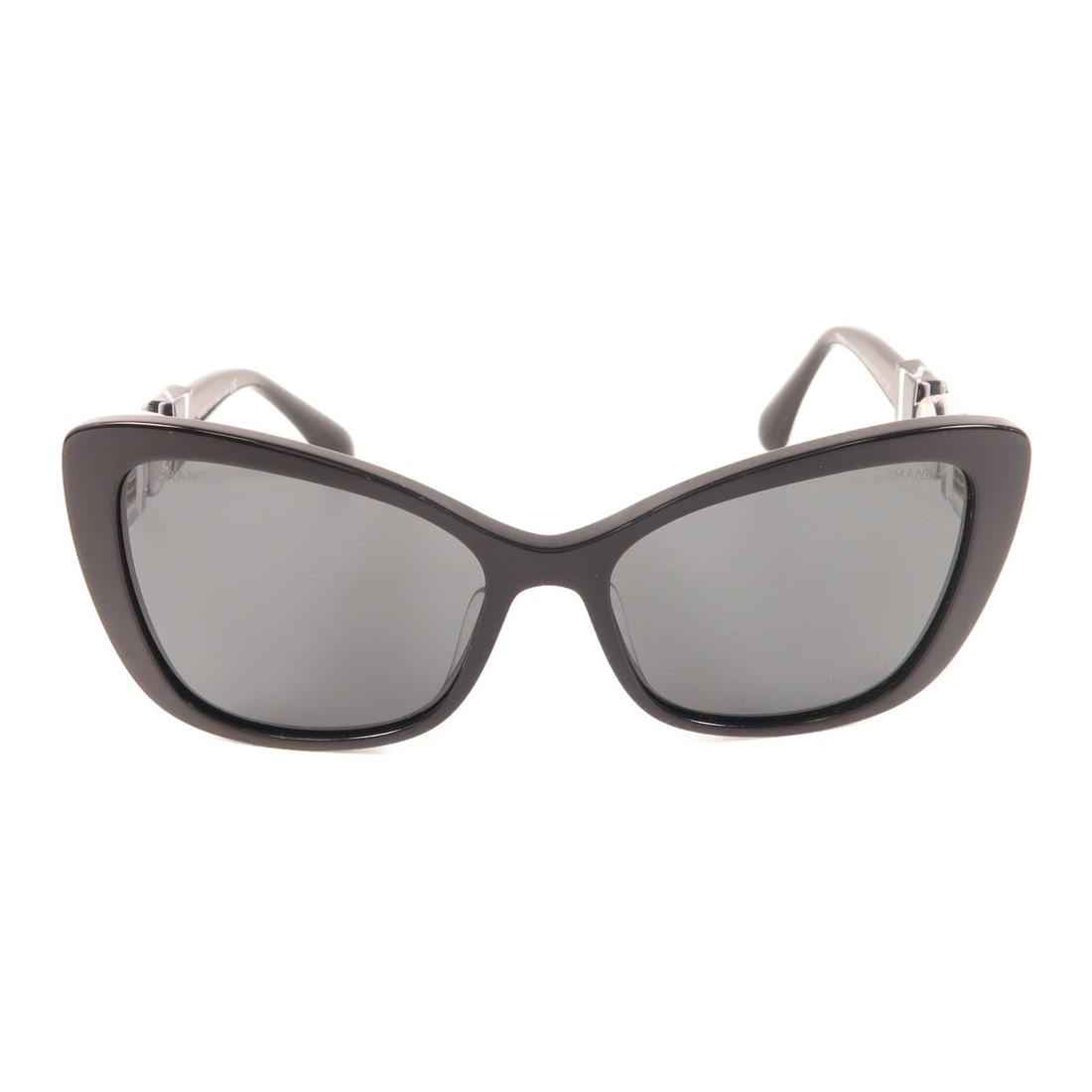 CHANEL CC 5445-H-A Black Plastic Sunglasses Luxury Eyewear (1 of 12)