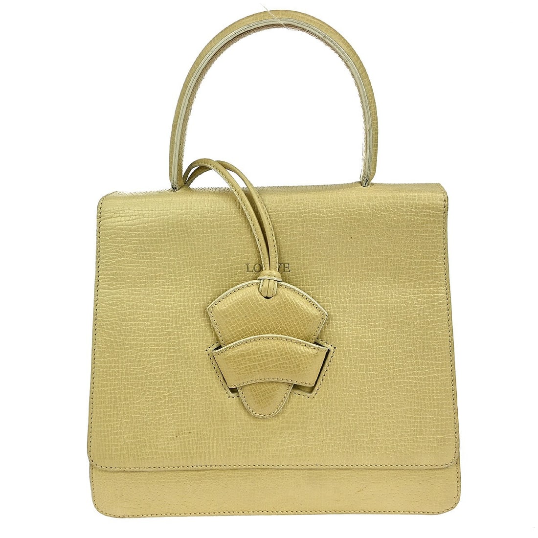 Loewe Barcelona Medium Leather Top Handle Bag in Ivory (1 of 10)