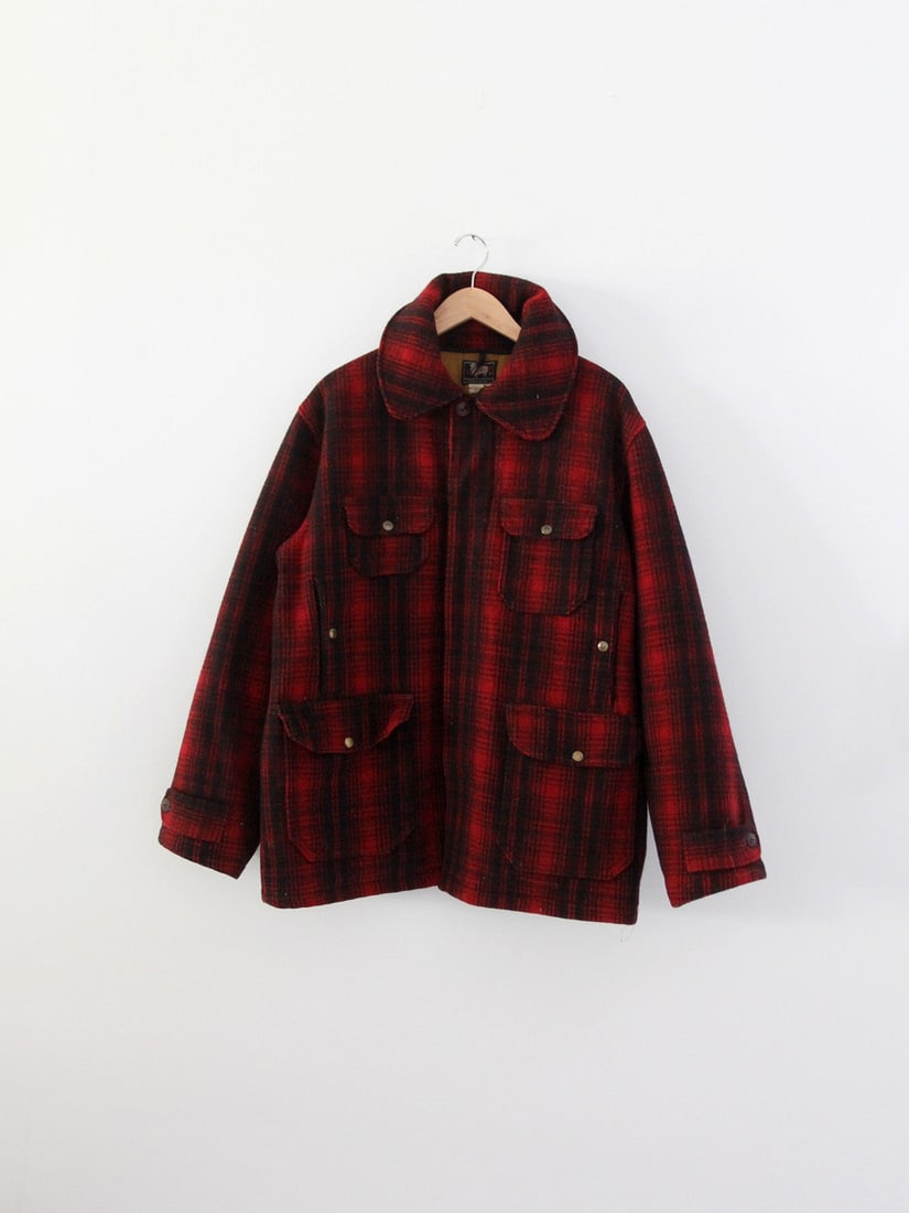 Vintage 1940s Woolrich Plaid Hunting Jacket with Pockets (1 of 7)
