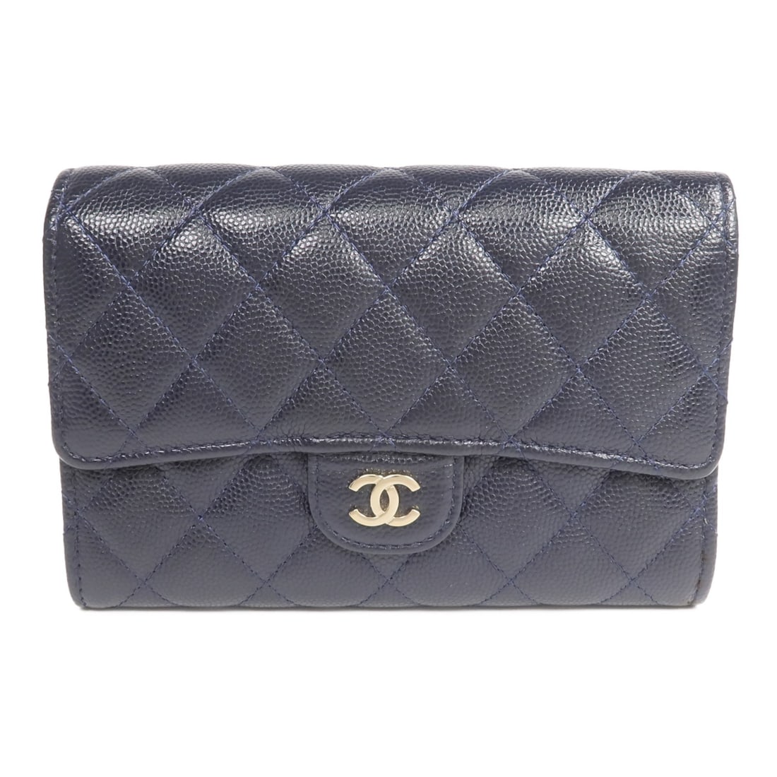 Chanel Black Calfskin Bi-Fold Wallet with CC Logo and Gold Hardware (1 of 18)