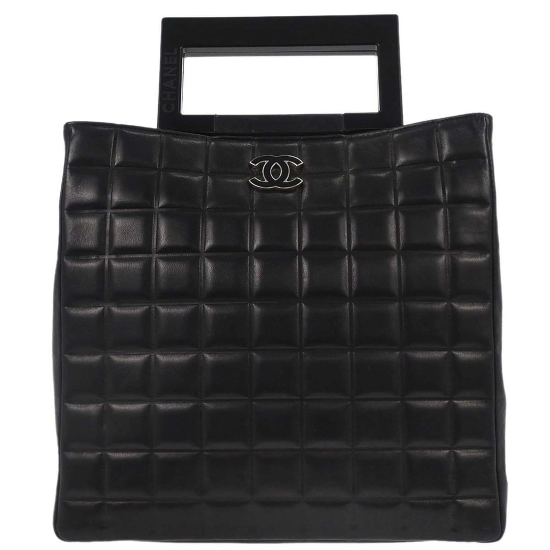 Choco Bar Top Handle Tote in Black Lambskin by Chanel (1 of 10)