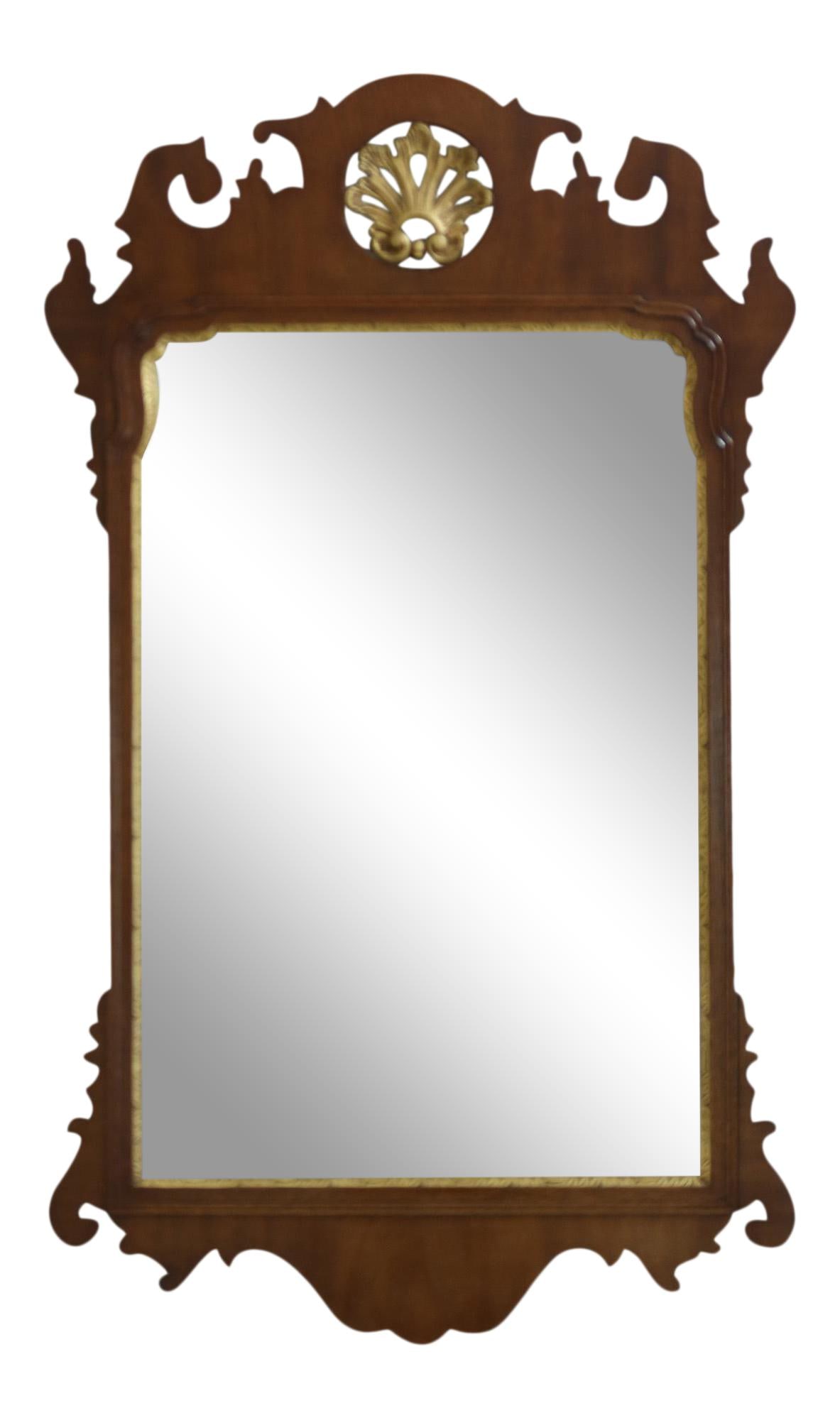 Exquisite Vintage Chippendale Style Mirror with Gold Gilt Highlights (1 of 8)