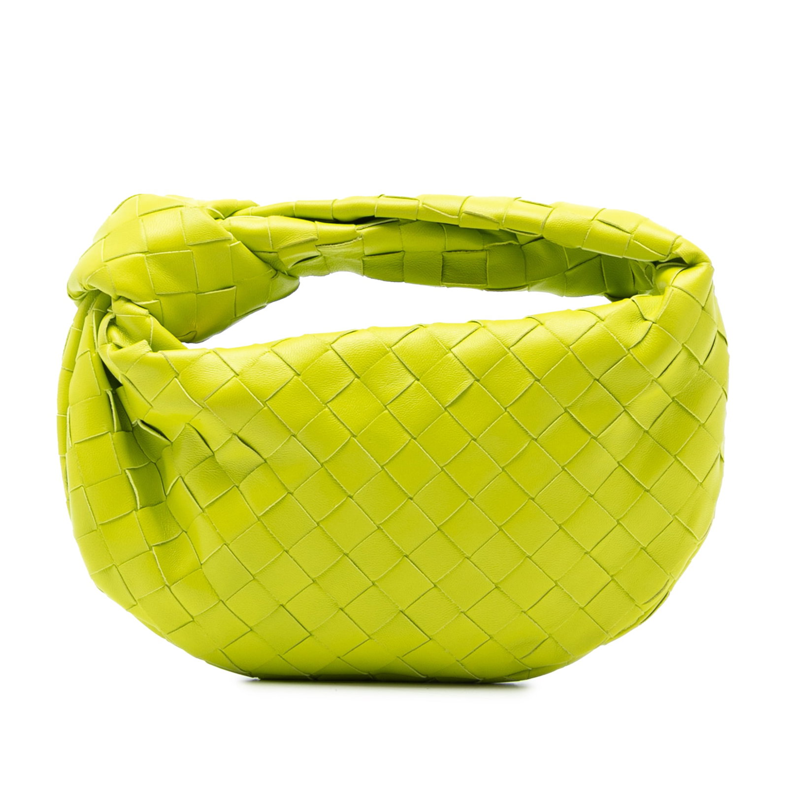 Green Mini Jodie Woven Leather Shoulder Bag by Bottega Veneta (1 of 7)