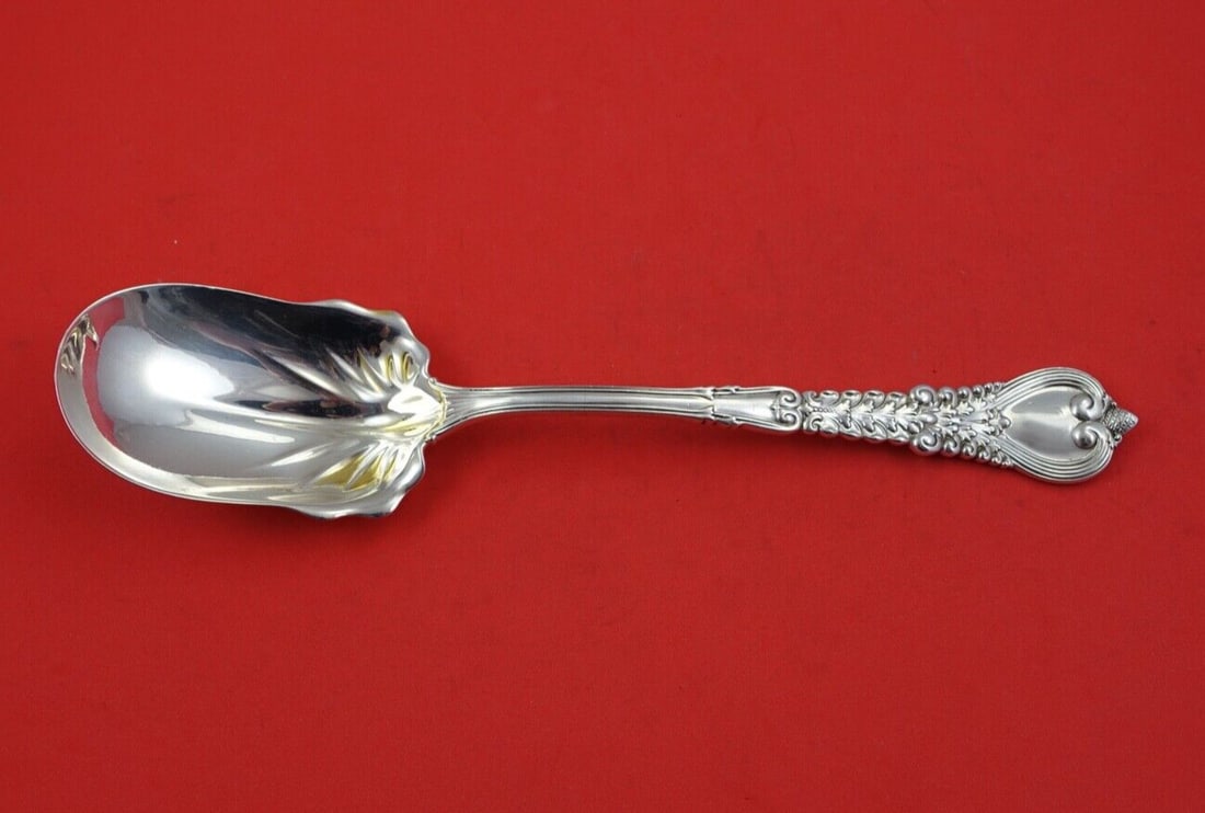 Tiffany & Co Florentine Sterling Silver Serving Spoon 10 Inch (1 of 2)