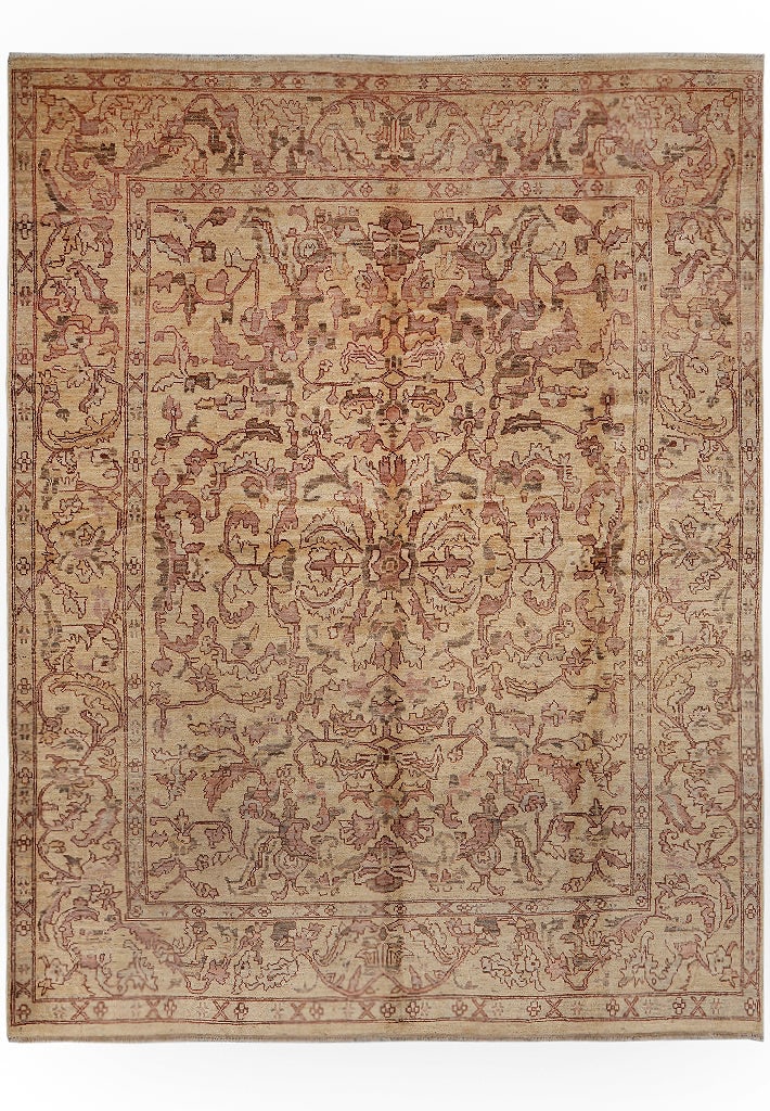 7.9 x 9.8 Chobi Peshawar Hand-Knotted Natural Wool Area Rug Pakistan: 7.9 x 9.8 Chobi Peshawar Hand-Knotted Natural Wool Area Rug Pakistan Free continental US Shipping This hand-knotted Chobi Peshawar area rug is crafted from natural wool and features a traditional Zigl
