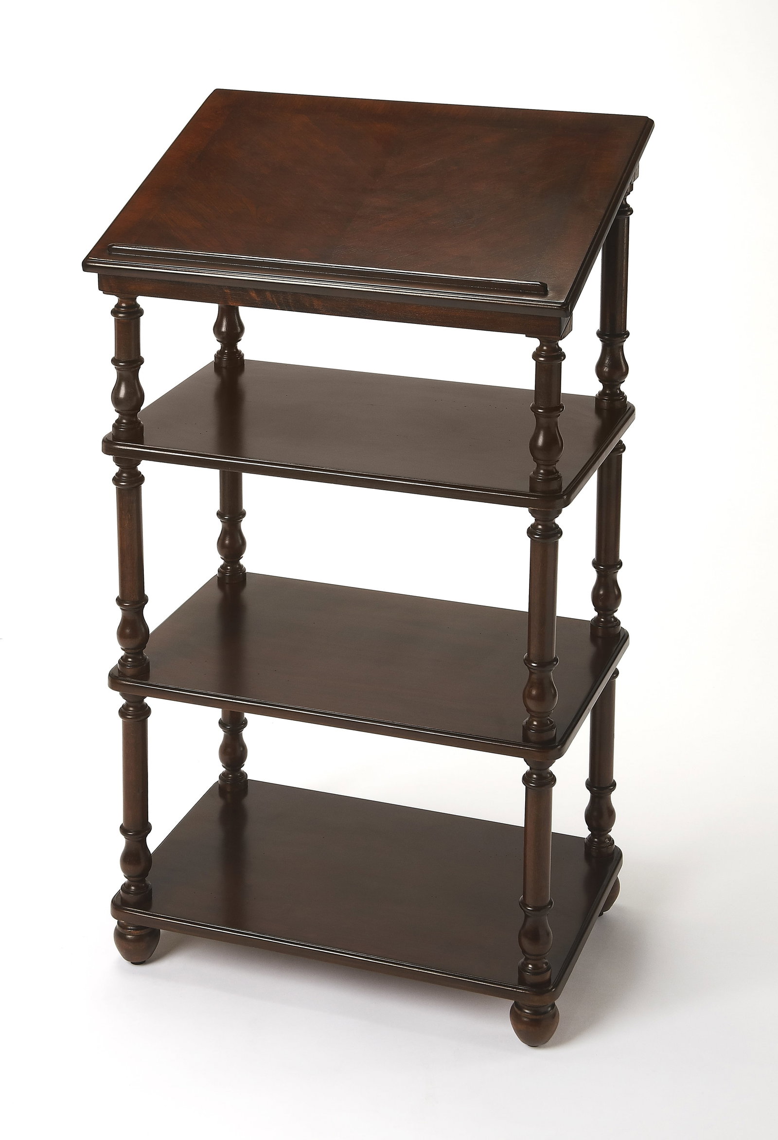 Alden Collection Library Stand in Cherry Veneer English Traditional Style (1 of 2)