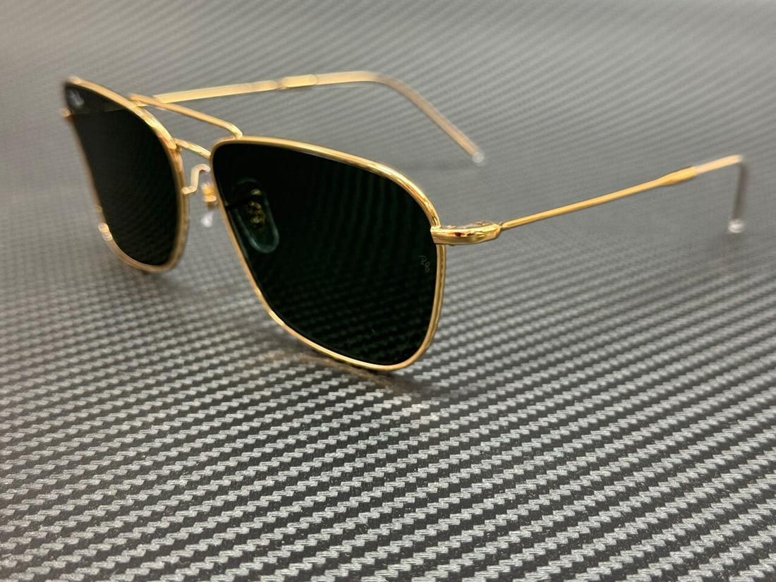 Ray-Ban RBR0102S 001 VR Gold Sunglasses with Dark Green Lenses (1 of 4)