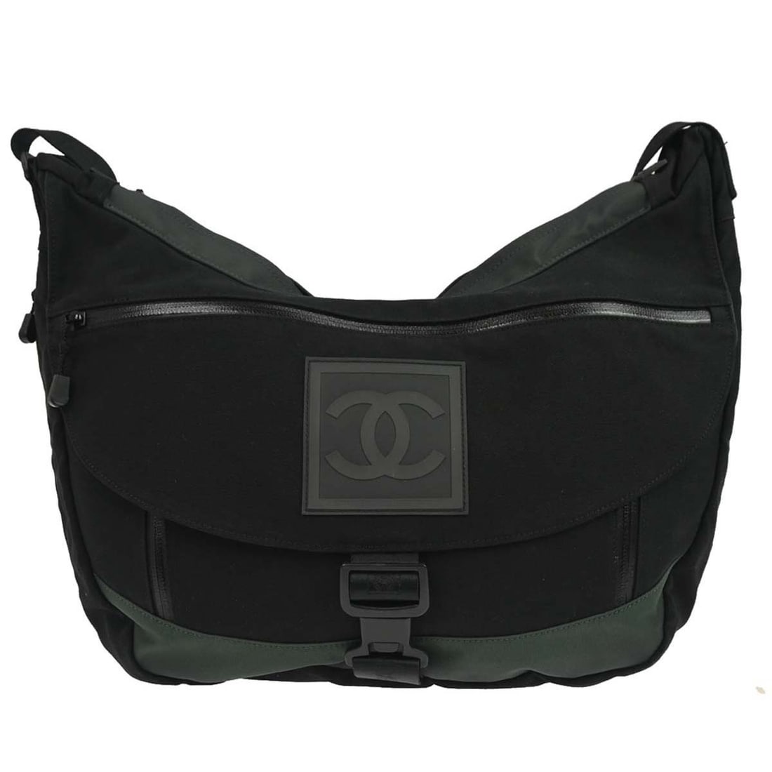 Large Black Nylon Shoulder Bag Sport Line by Chanel (1 of 10)