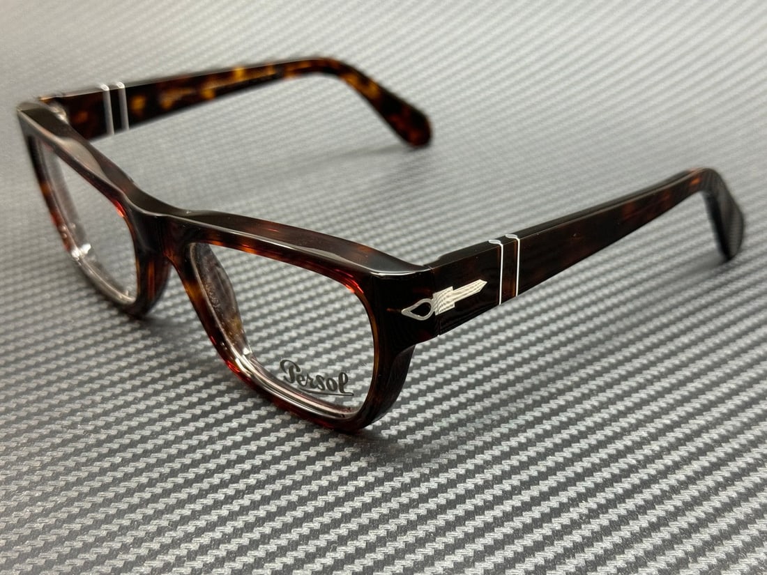 Persol PO0091V 24 Brown Havana Unisex Eyeglasses with Certificate of Authenticity: Persol PO0091V 24 Brown Havana Unisex Eyeglasses with Certificate of Authenticity Discover the elegance of Persol PO0091V 24 eyeglasses, designed for unisex wearers. With a stylish Brown Havana frame,