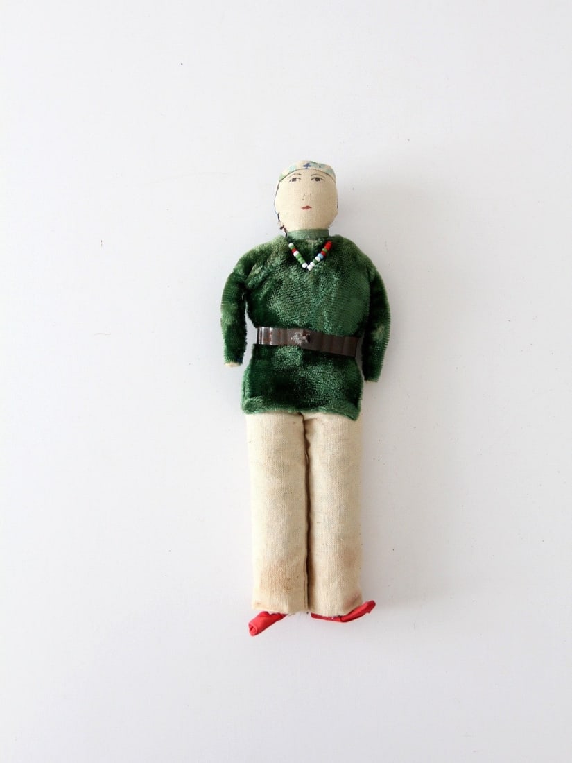 Vintage Navajo Doll Male Figure with Metal Belt (1 of 4)