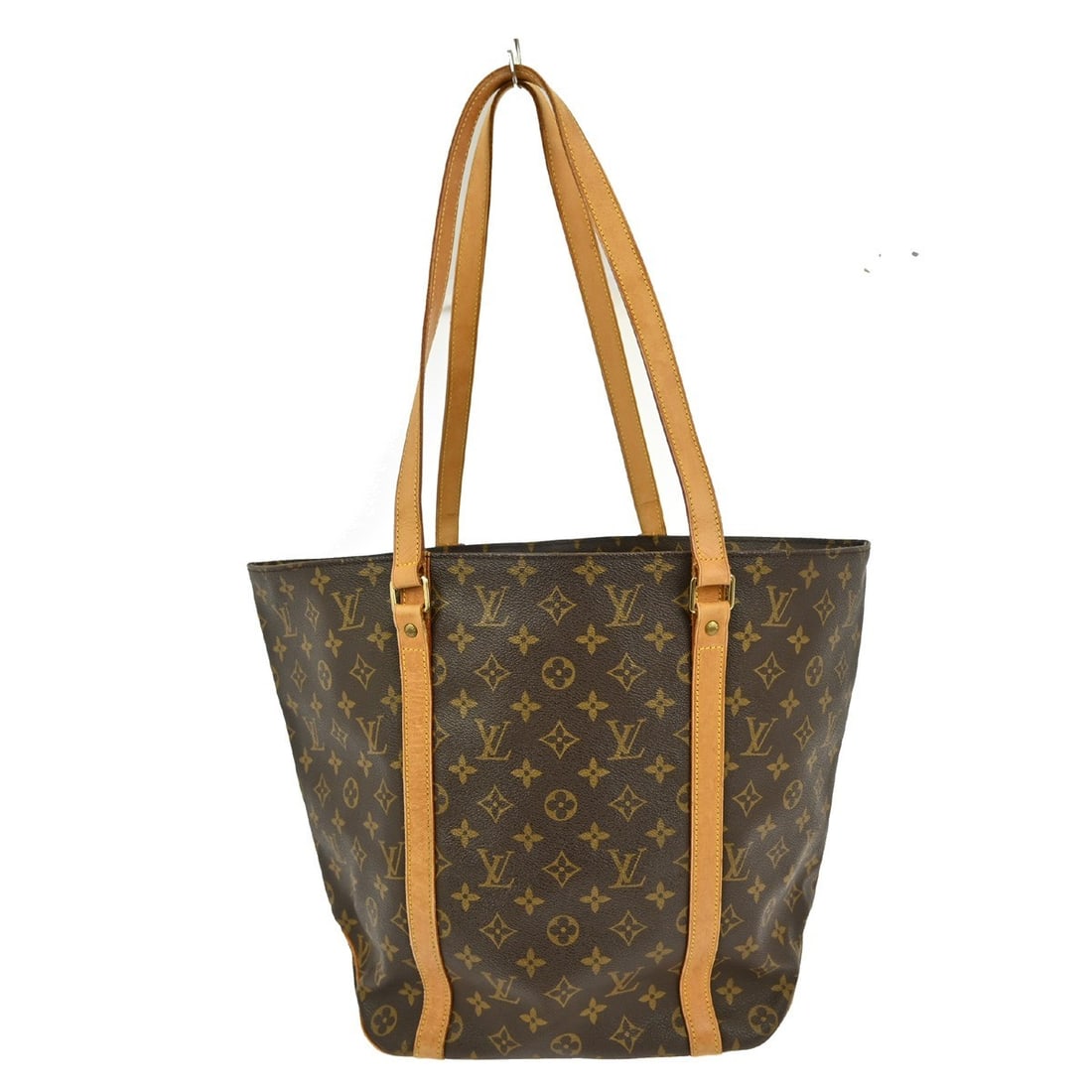 Monogram Canvas Louis Vuitton Sac Shopping Large Shoulder Tote M51108: Monogram Canvas Louis Vuitton Sac Shopping Large Shoulder Tote M51108 This Louis Vuitton Sac Shopping shoulder tote bag features the iconic Monogram canvas leather exterior with double beige handles a