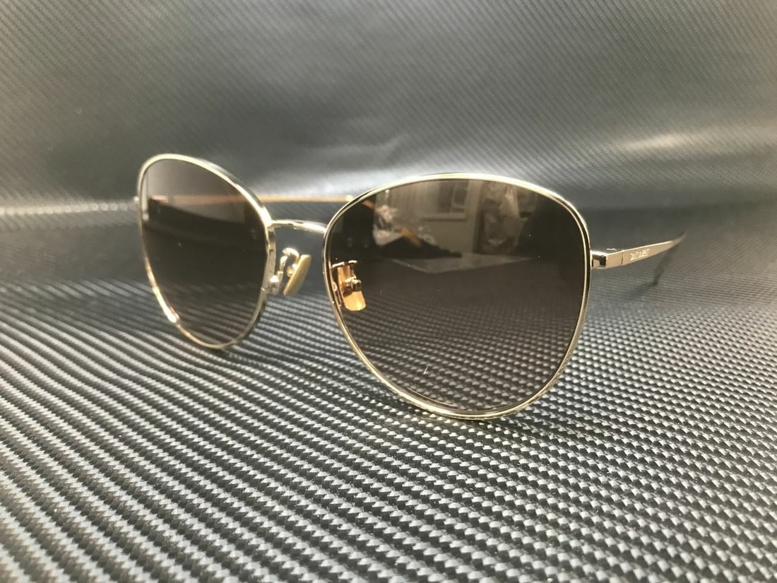 Saint Laurent SL 486 003 Gold Round Women's Sunglasses with Gradient Brown Lenses (1 of 4)