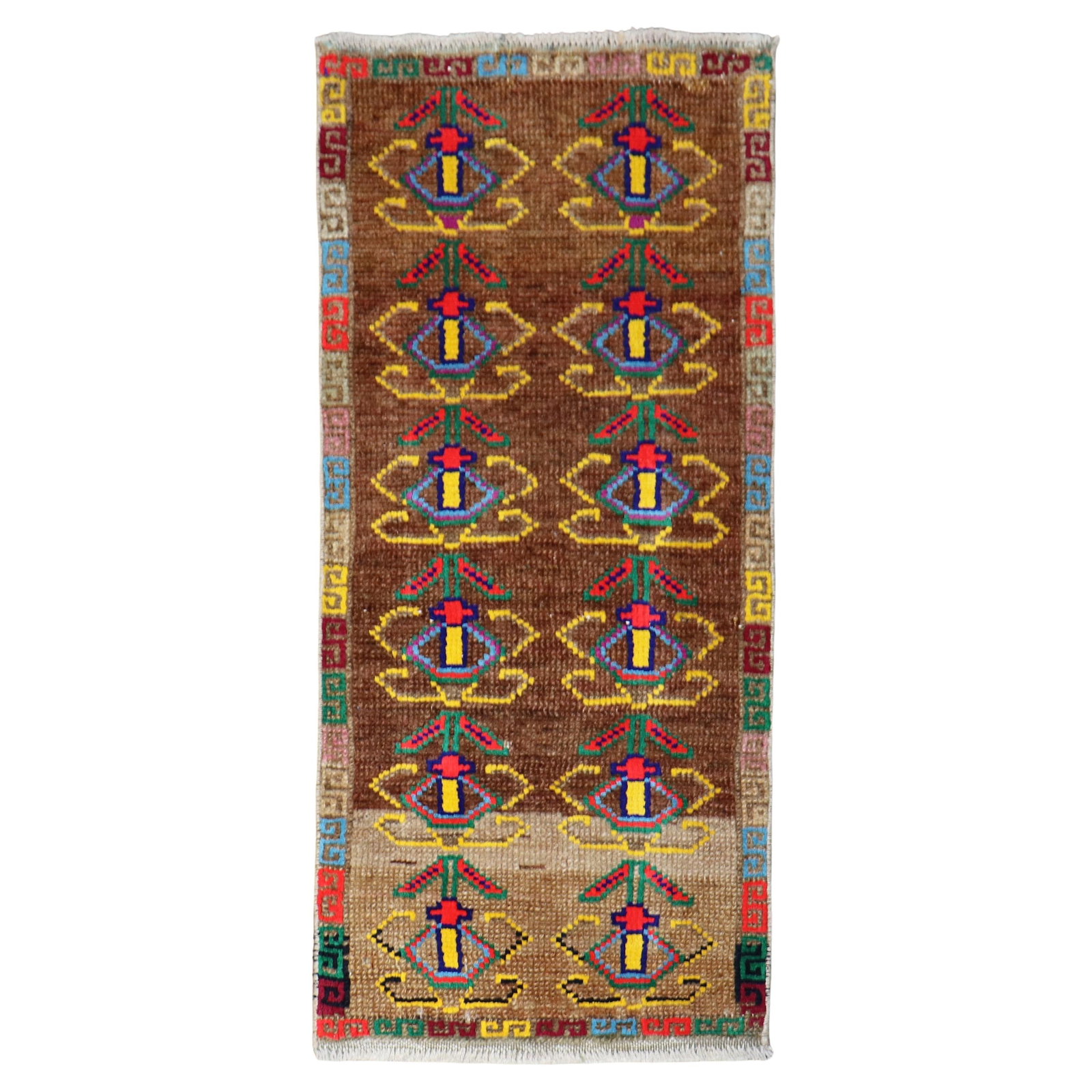 Zabihi Collection Mini Hand-Knotted Turkish Rug 17 x 37 Adirondack Style (1 of 6)
