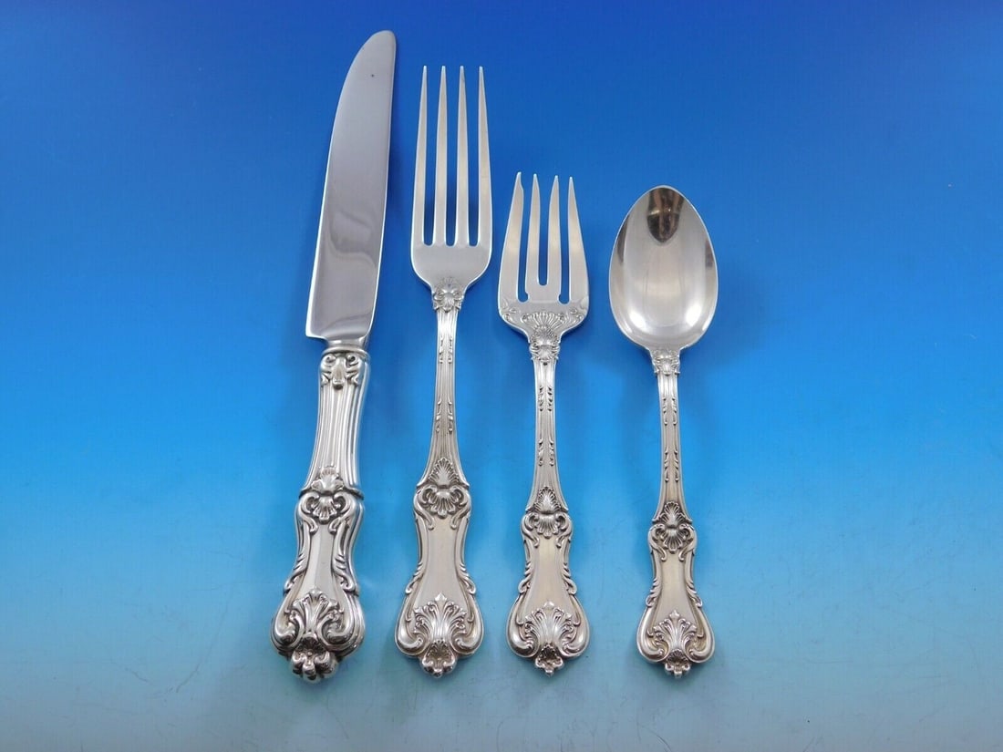 Frank Smith Federal Cotillion 4pc Sterling Silver Place Setting: Frank Smith Federal Cotillion 4pc Sterling Silver Place Setting This exquisite 4-piece place setting from the Federal Cotillion pattern by Frank Smith is crafted from high-quality sterling silver, dat