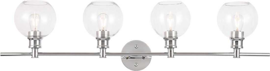 Elegant Collier Hollywood Regency Wall Sconce Chrome Clear Finish (1 of 1)