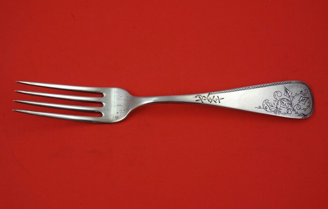 Duhme Rococo Sterling Silver Dinner Fork 8 Inch Unmonogrammed (1 of 2)