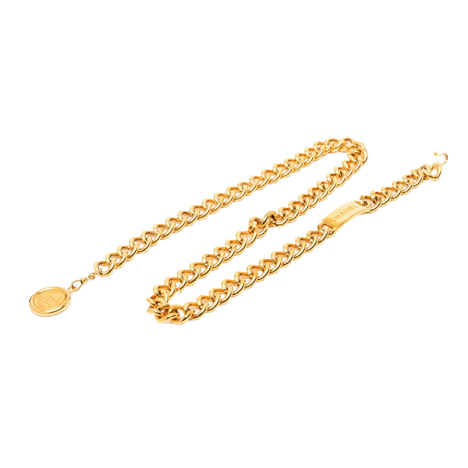 Chanel CC Medallion Gold Plated Chain-Link Belt Accessory (1 of 4)
