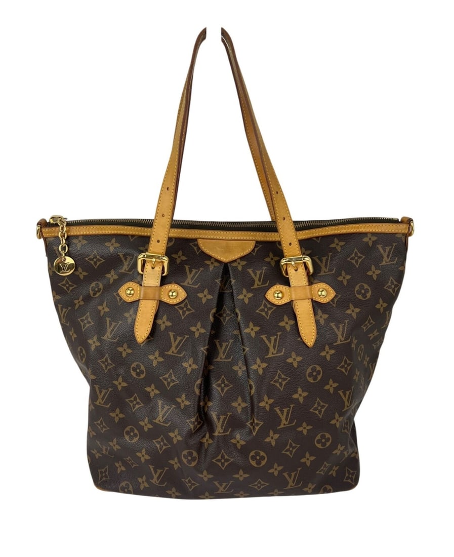 Palermo GM Monogram Canvas Large Tote Crossbody by Louis Vuitton: Palermo GM Monogram Canvas Large Tote Crossbody by Louis Vuitton This Louis Vuitton Palermo GM Monogram zippered tote crossbody bag features a trapezoid shape and a versatile large size. Crafted with