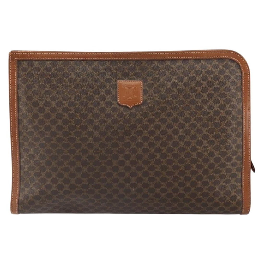 Macadam Canvas and Leather Briefcase by Celine in Brown (1 of 18)