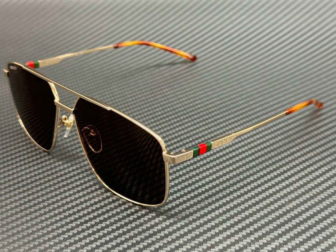 GUCCI GG1676S 002 Gold Brown 60mm Sunglasses with Authenticity Certificate (1 of 4)