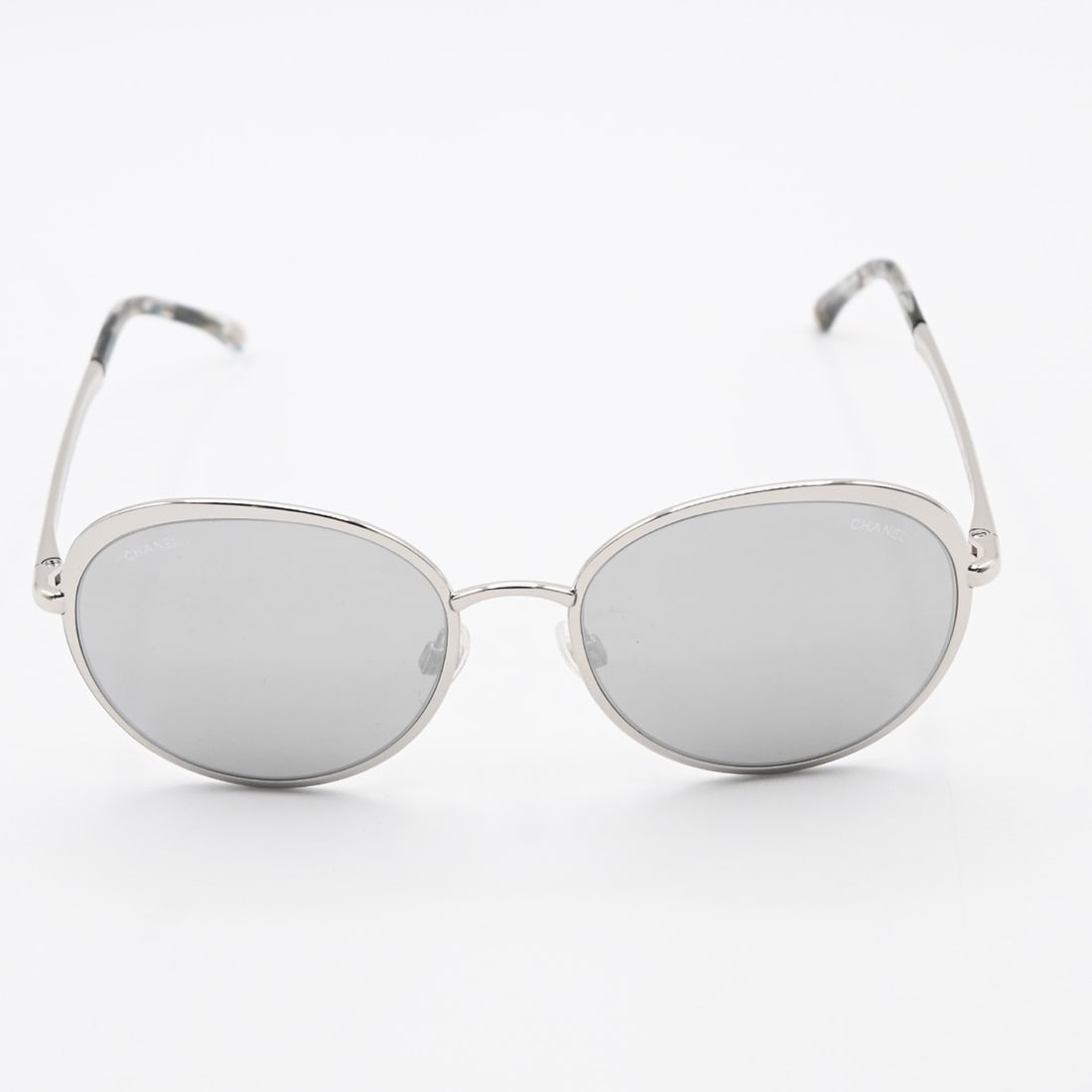 Silver Plastic Sunglasses for Women by Chanel Logo Design (1 of 14)