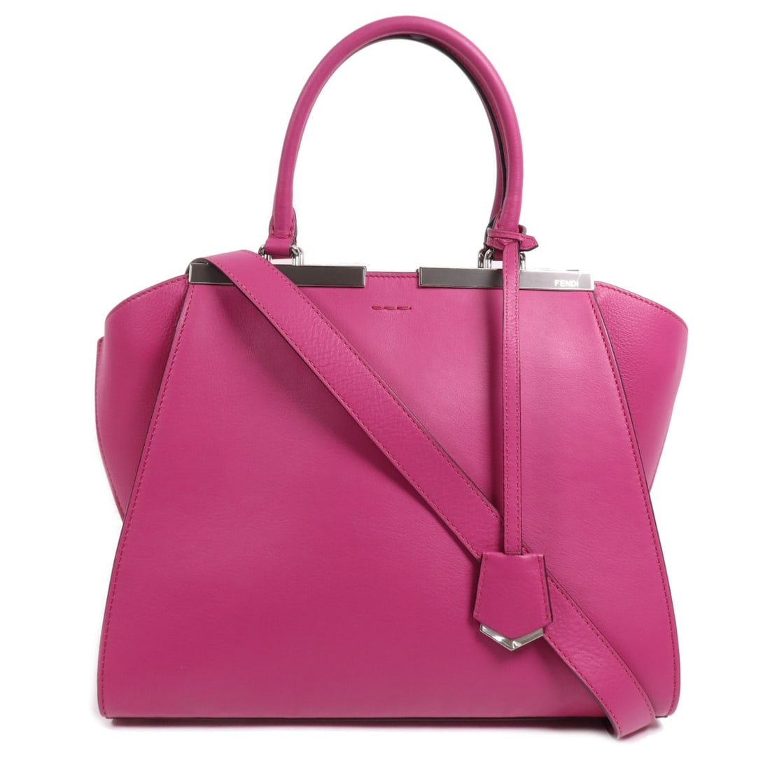 FENDI 3 Jours 2 Way Shoulder Bag 8BH279-3M2 Pink Calfskin Leather (1 of 13)