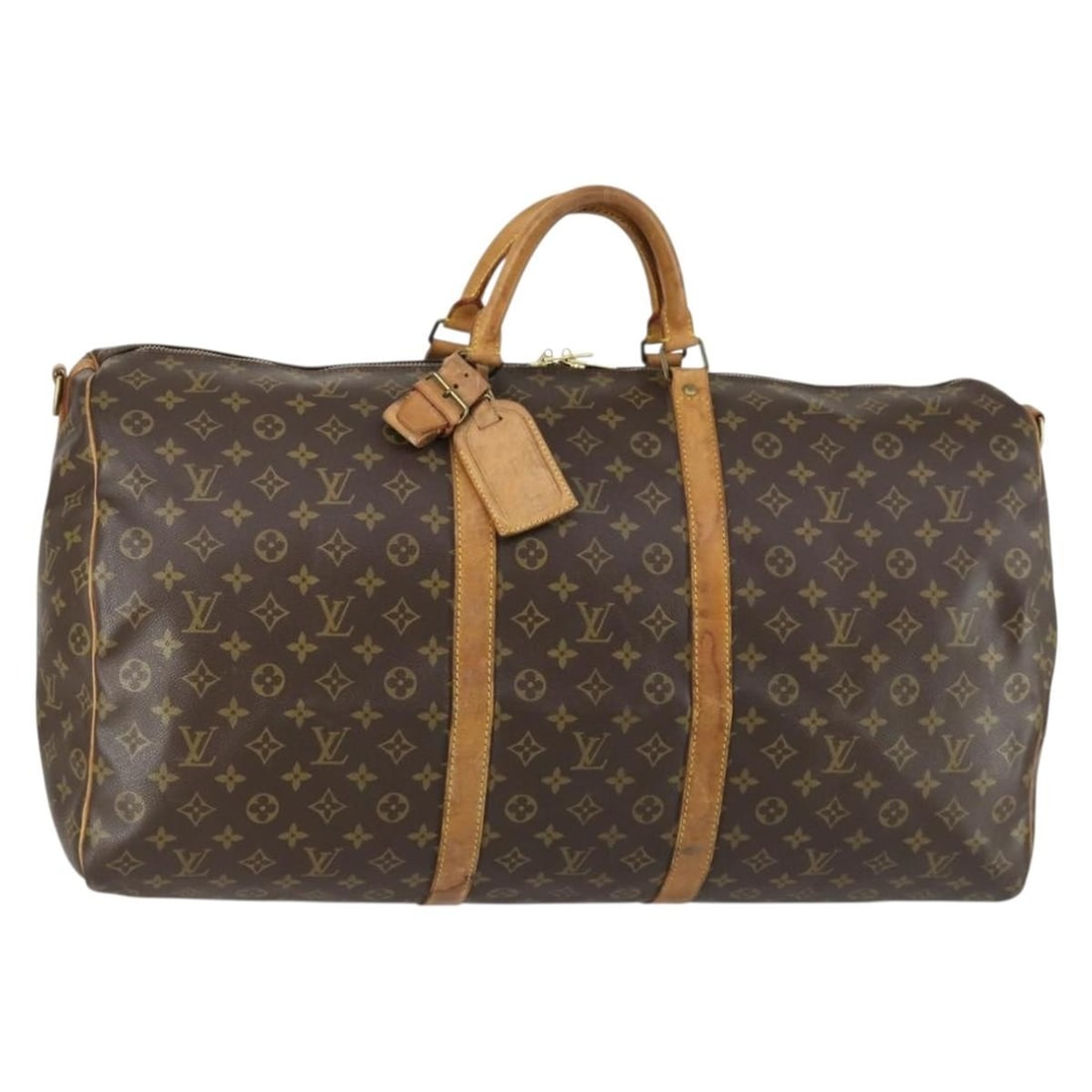 Louis Vuitton Monogram Canvas Keepall Bandouliere Travel Bag Brown 60cm (1 of 18)