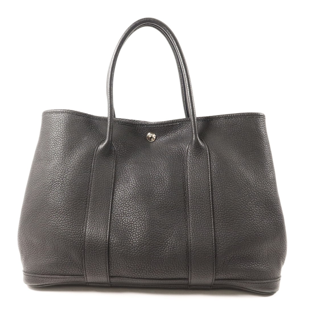 Hermes Garden Party PM Black Calfskin Tote with Palladium Hardware (1 of 15)