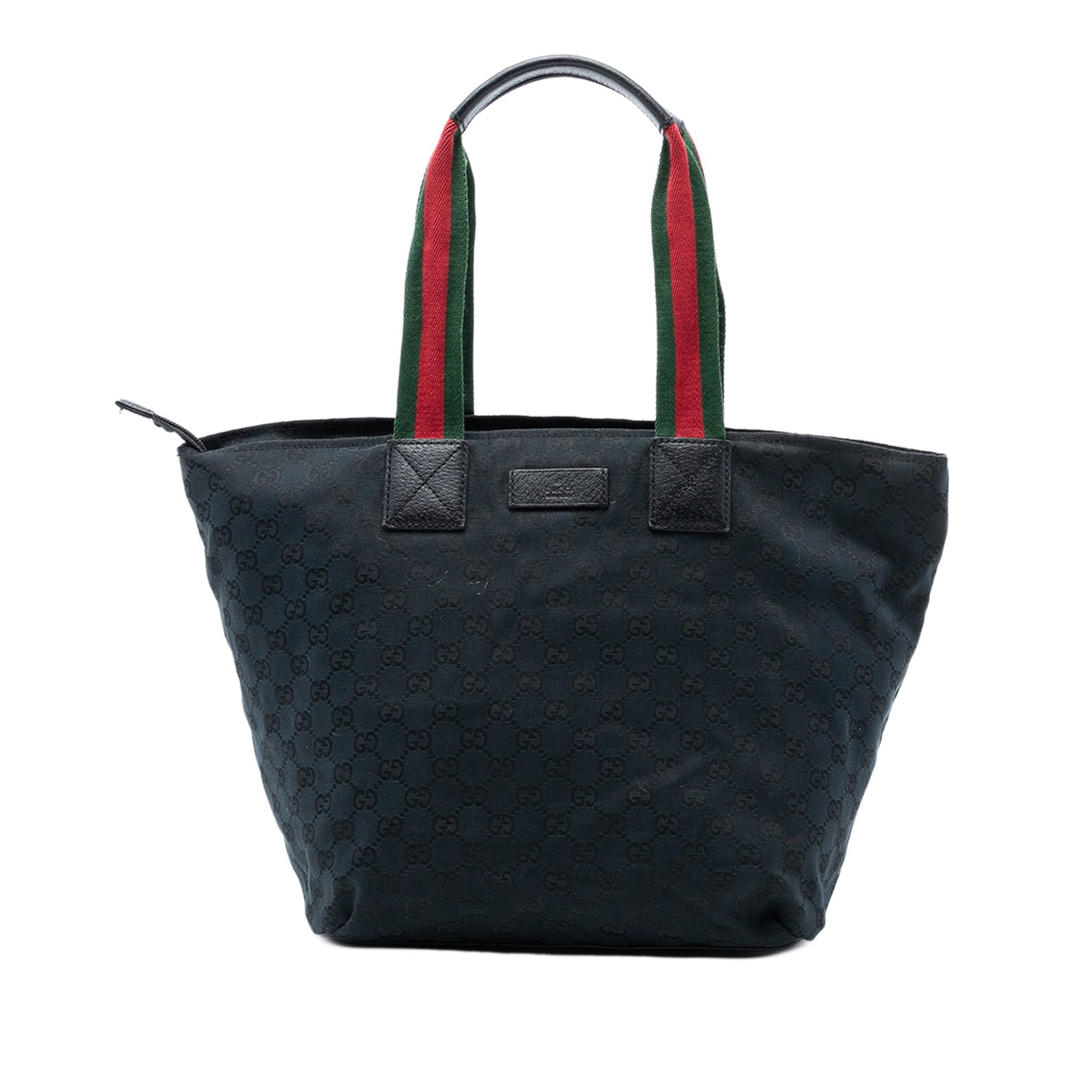 Gucci GG Canvas Web Tote Bag with Leather Trim and Web Straps (1 of 7)