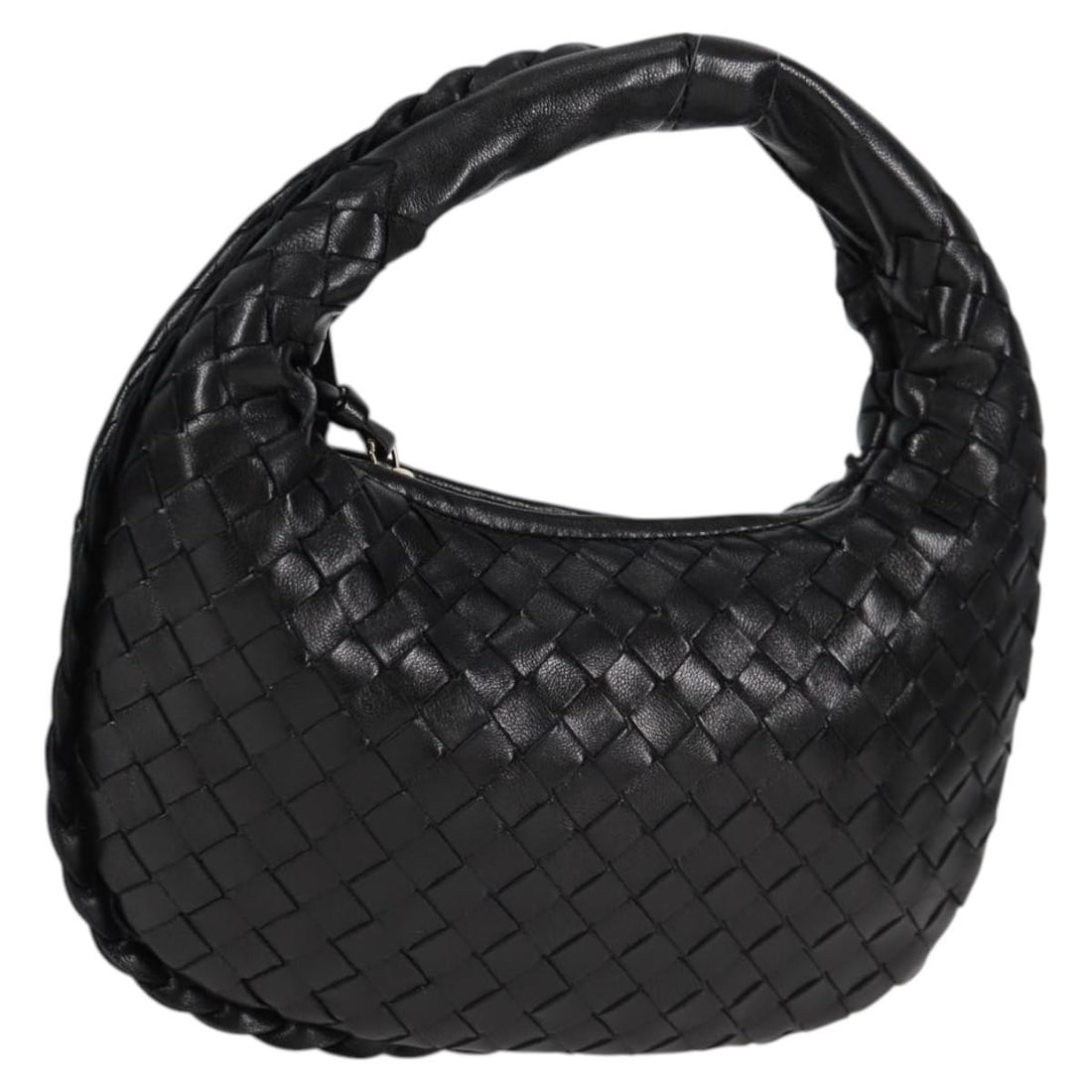 Mini Intrecciato Black Leather Hobo Shoulder Bag by Bottega Veneta (1 of 18)