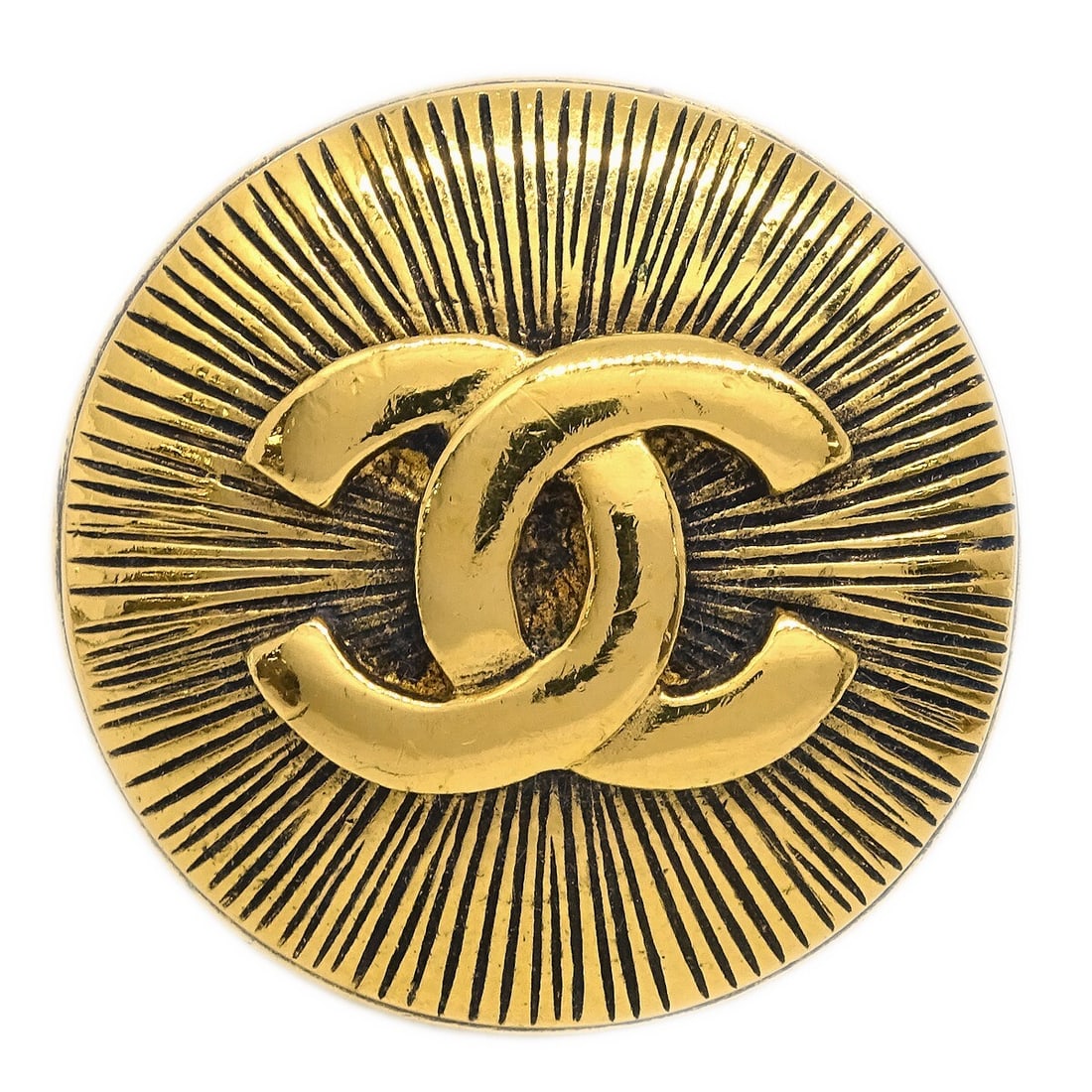 Chanel Gold-Plated Clover Brooch Pin 1136 (1 of 4)