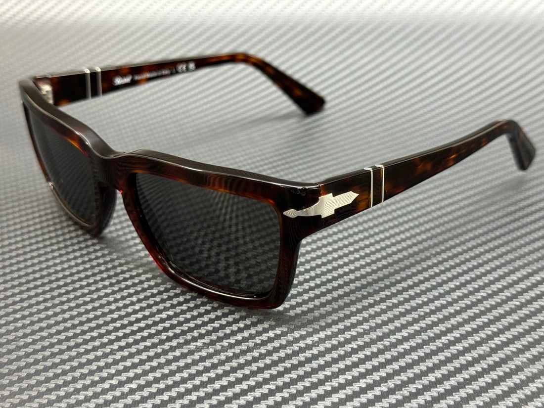 PERSOL PO3363S Havana Dark Grey 57mm Unisex Sunglasses with Authenticity (1 of 5)