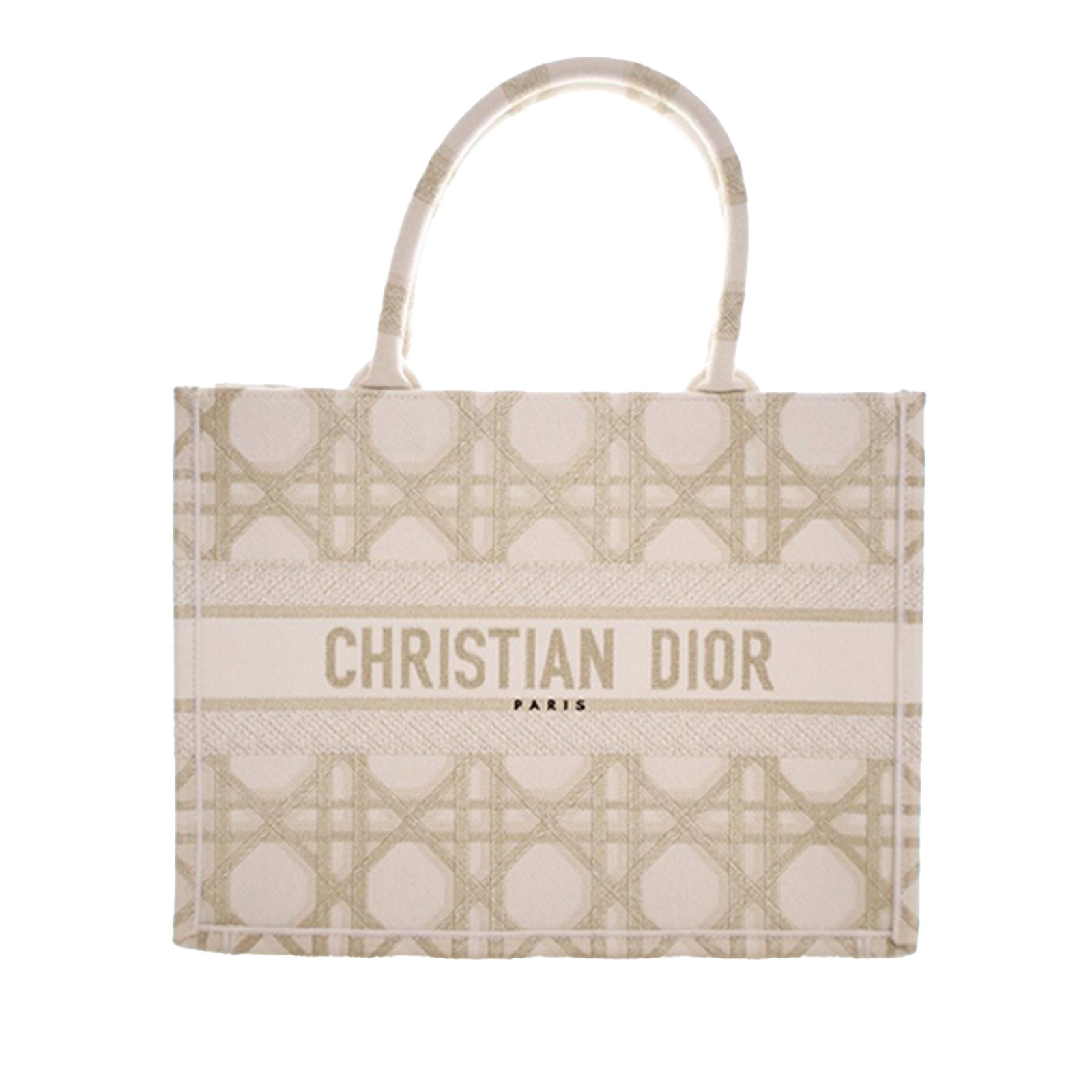 Medium Cannage Embroidered Canvas Book Tote by Dior (1 of 12)