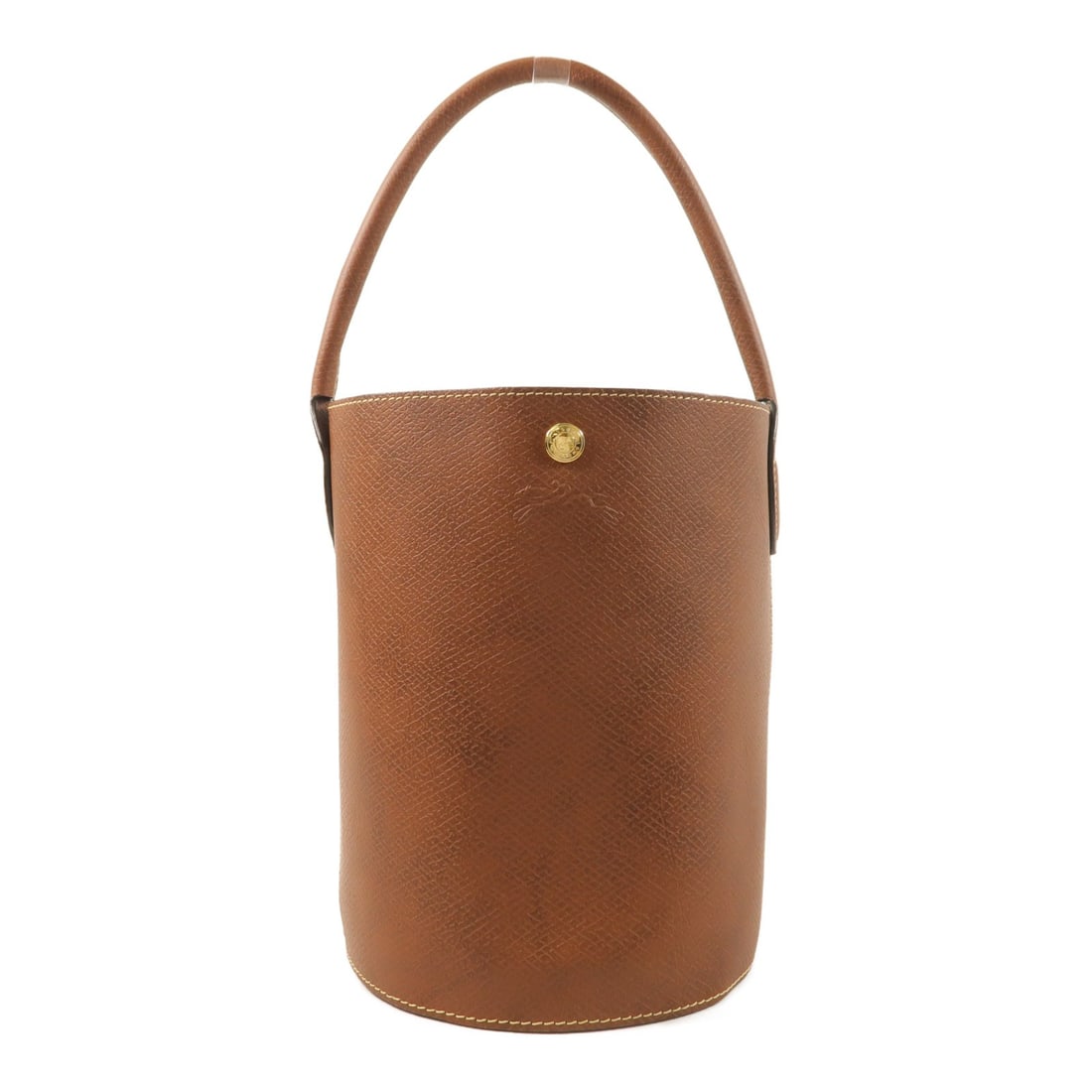 Longchamp Eupre S Brown Calfskin Bucket Shoulder Bag with Gold Hardware (1 of 18)
